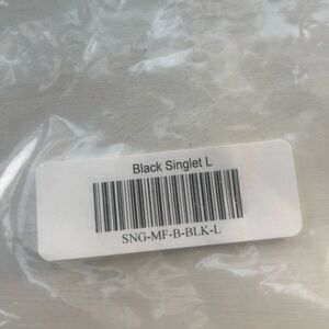 FLEO black on black singlet.  NWT